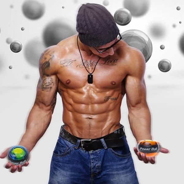 TD® Fitness Accessories - Bodybuilding,LED Muscle Power Ball Wrist Ball Trainer - Orange typ