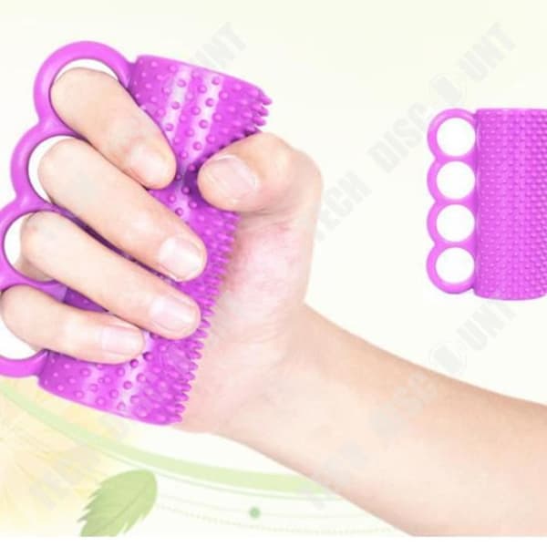 TD® Silikon Gripper Device Hemiplegia Split Finger Vuxen Finger Massage Styrka Rehabiliteringsträning -Lila