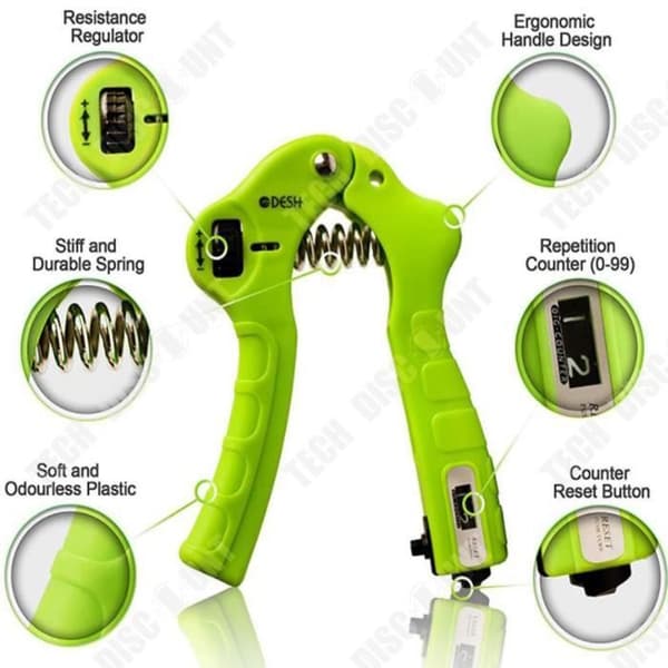 TD® Fjäderräkning Typ A Grepp Styrka Träningsutrustning Multifunktionell Hand Arm Styrka