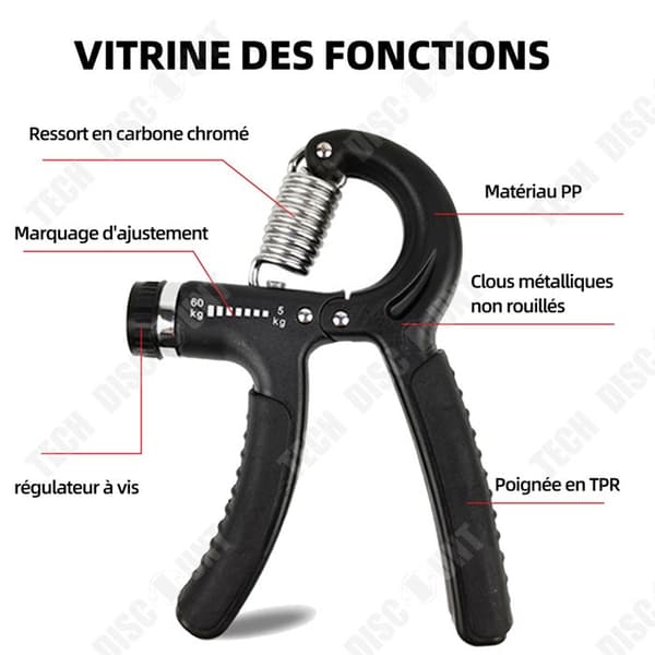 TD Handgreppsförstärkare underarmsgrepp 60kg fingermotionär träningsring handförstärkande handgrepp muskulation