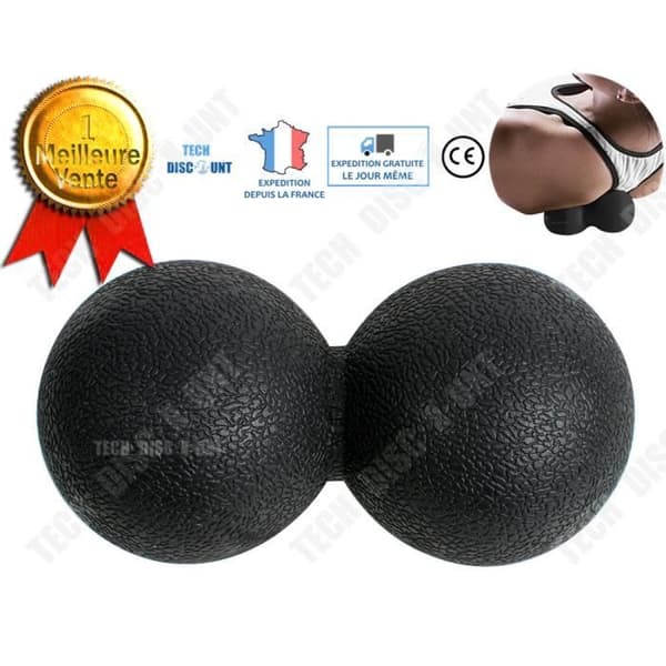TD® dubbel boll massager sport rygg triggerpunkt manuell enhet yoga fitness vadbak fötter multifunktion avslappnande lindrande