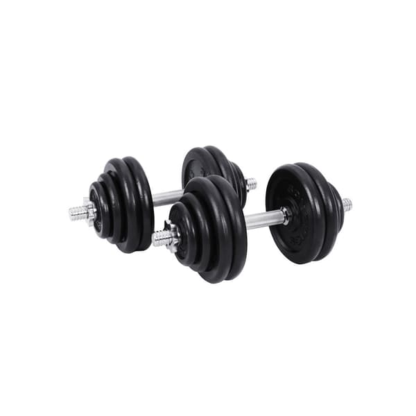 Käsipainot, 2 kpl, 5 kg, musta