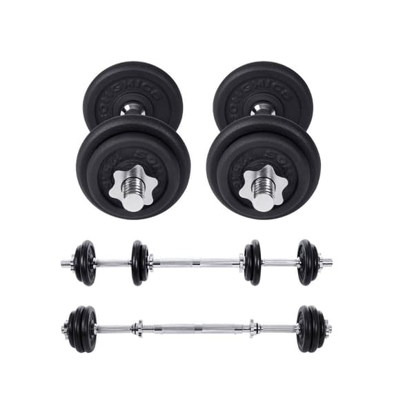 Hantlar, SONGMICS 2-pack Kort hantlar 20 kg, Svart