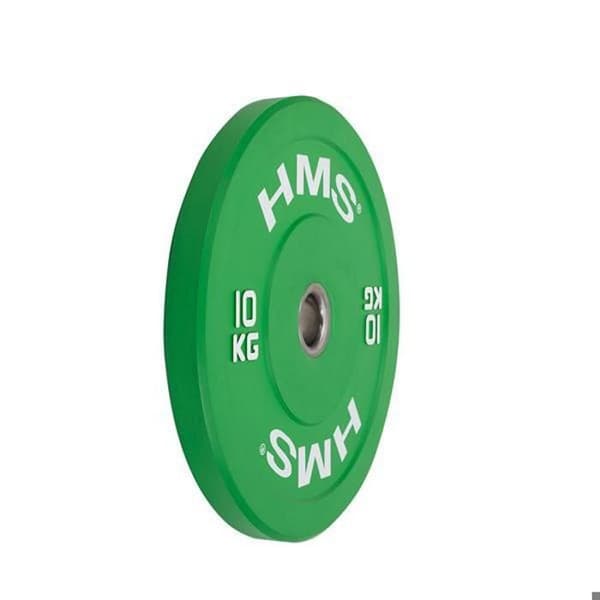 Viktskiva - HMS - CBR10 - 10 kg - Grön - Stötdämpande gummi