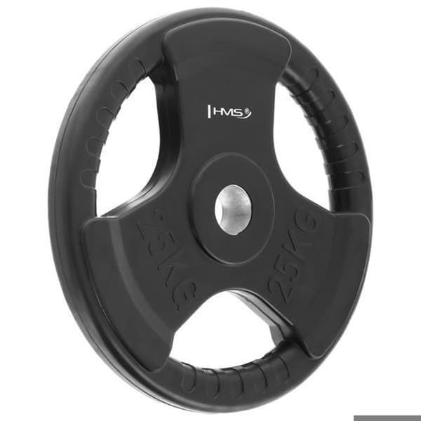 Viktskiva - HMS - TOK25 - 25 kg - Gummibelagd gjutjärn - Intensiv användning