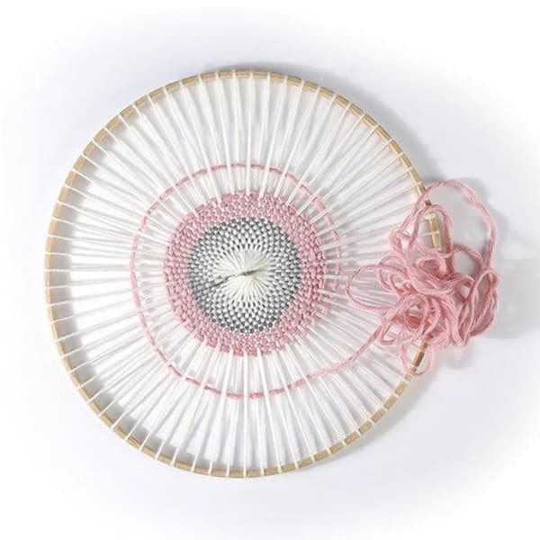 2 st runda vävstolslådor Ø 28,5 cm