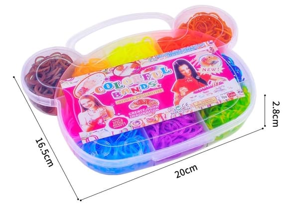 Loom Bands Kit - 600 kpl eri värejä ja useita lisävarusteita