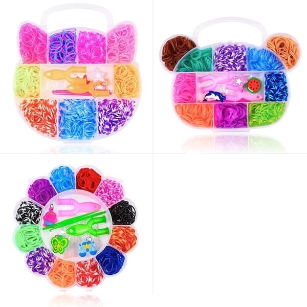 Loom Bands Kit - 600 kpl eri värejä ja useita lisävarusteita