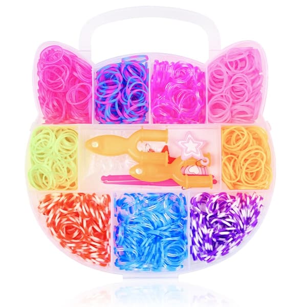 Loom Bands Kit - 600 kpl eri värejä ja useita lisävarusteita