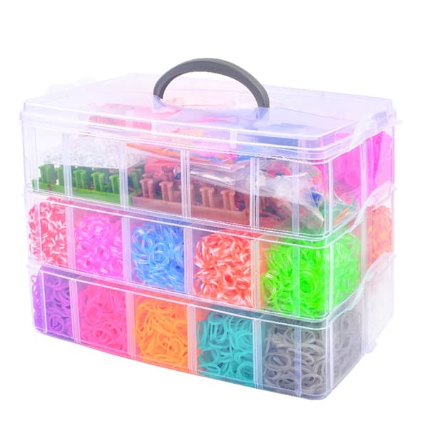 Super large Loom Bands Kit - 28.000 stk og masser af tilbehør.