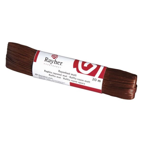 Rayon raffia - Mörkbrun - Matt - Nystan 20...