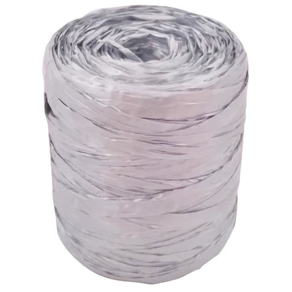 Silver syntetisk raffia 40 g - Kreativt frö