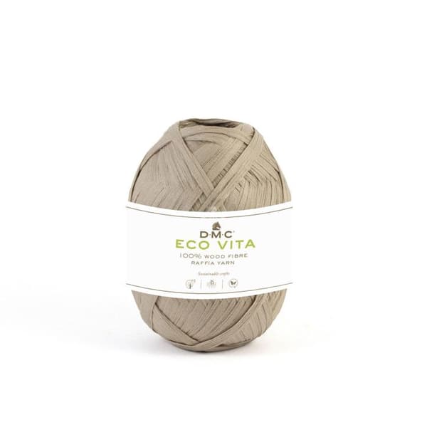 Raffia Eco Vita Raffia 50g Stickning Virkad Macramé Weaving Col. 03 beige