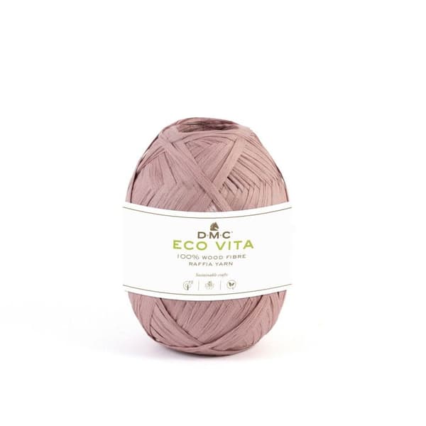 Raffia Eco Vita Raffia 50g Stickning Virkad Macramé Weaving Col. 04 rosa