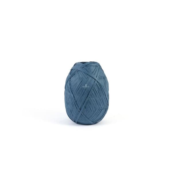 Raffia Eco Vita Raffia 50g Stickning Virkad Macramé Weaving Col. 07 Blå