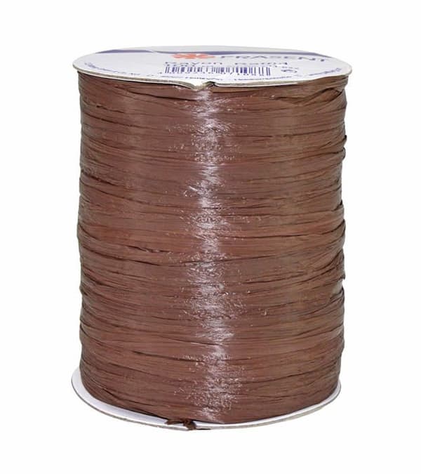 Raffia Präsent - 133-622 - PRASENT C.E. Pattberg biologiskt nedbrytbar Raffia bandspole Brun 100 m