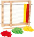 Miniatyrbild 1 av 4: Vävväv - LEGLER - Mira - Bokträ - 4 ullkulor - Blandat