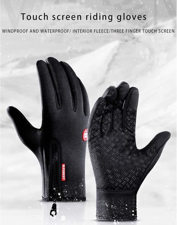 Vinterlöparhandskar för män Kvinnor Unisex utomhussport Cykling Körning Vindtäta varma pekskärmshandskar (X-Large)