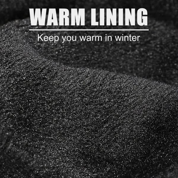 Män Winter Screen Handskar Anti-Slip Fleece Thermal Sport Handskar Black X-Large