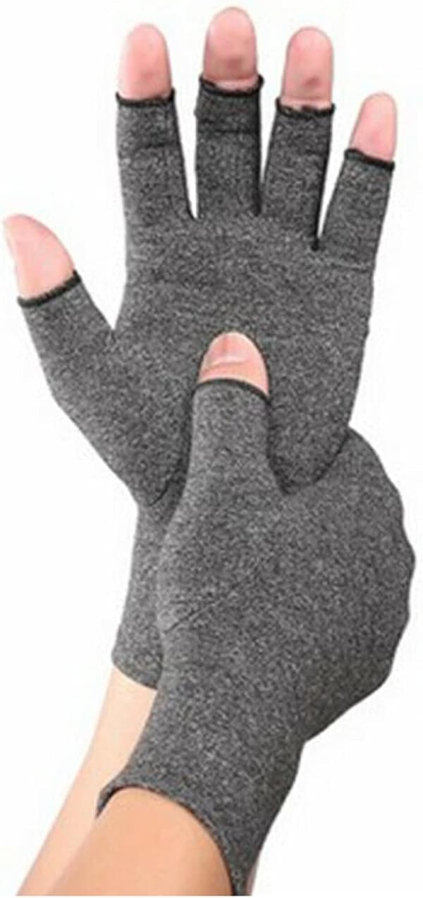 Cykelhandskar Fingerlösa för män/kvinnor, lätta och andas, bekväma artrithandskar Anti-Slip för sommaren (Storlek: M, Färg: Grå)