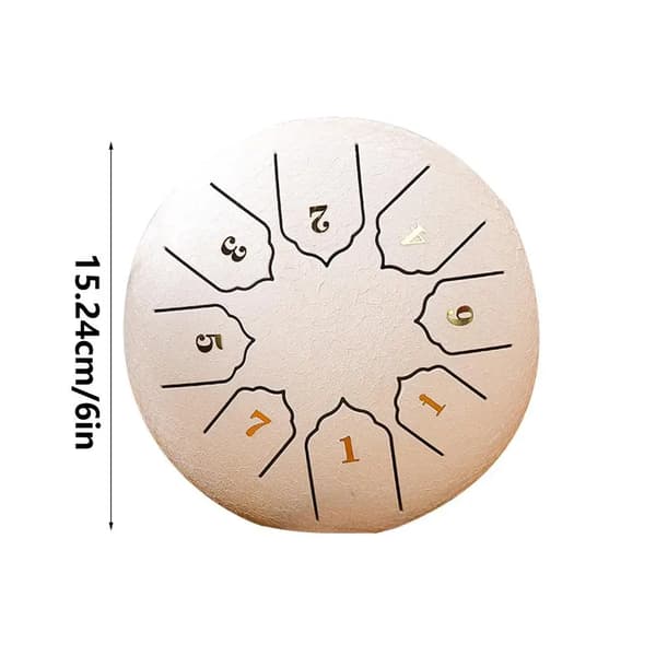 Tunge Tromme, Egnet til Voksne, 15,24 cm (6 tommer) Diameter,Hvid