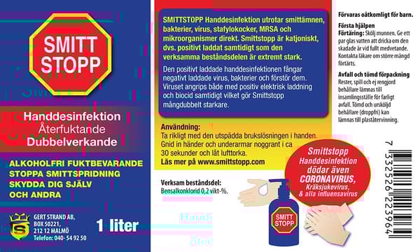 Smittstopp XL Handdesinfektion 1 liter