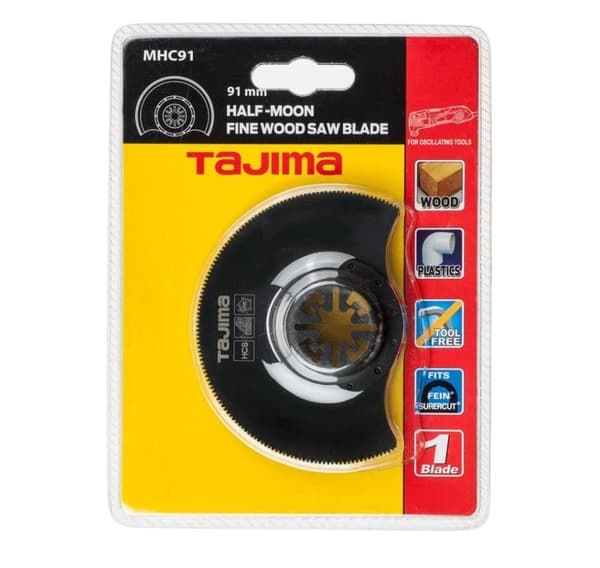 Multiverktøy sagblad, tallerken halvmåne 91mm. For tre, plast og mykt metall