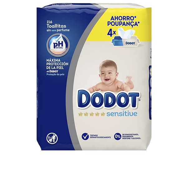 DODOT SENSITIVE PH natural wet wipes 216 u