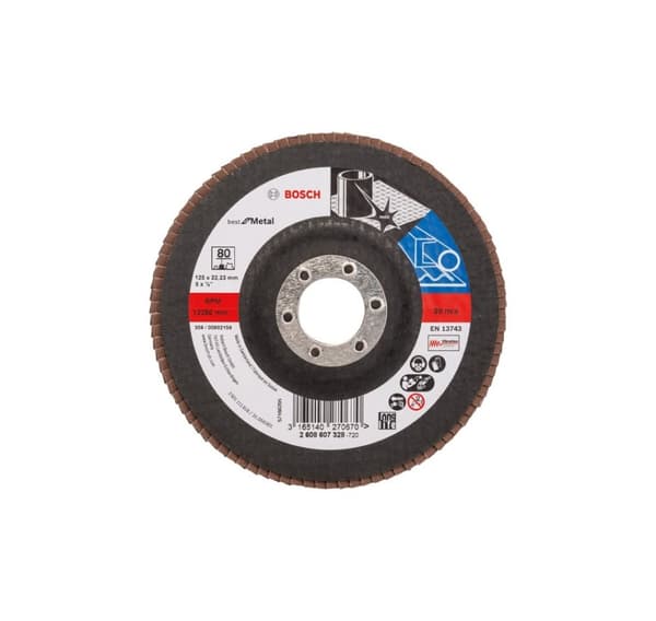 Klapskive 125x22,23mm, K80