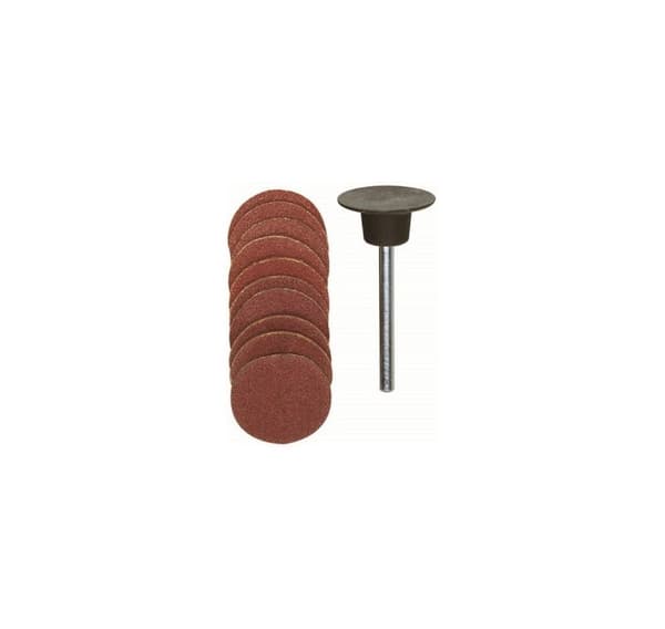 Slipplatta Ø 18 mm, med vardera 5 slipskivor 120 + 150 korn