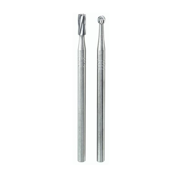 Hårdmetallfräsar, cylindriska och kulformade, 2 st.