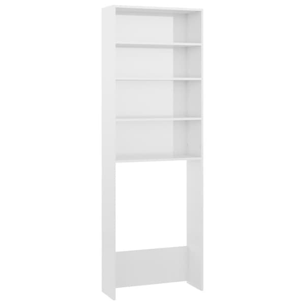 vidaXL vaskemaskineskab 64x24x190 cm hvid højglans