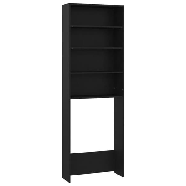 vidaXL Pesukonekaappi musta 64x24x190 cm