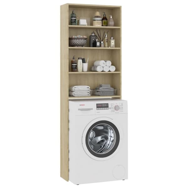 vidaXL vaskemaskineskab 64x24x190 cm sonoma-eg