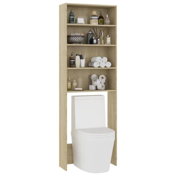 vidaXL vaskemaskineskab 64x24x190 cm sonoma-eg