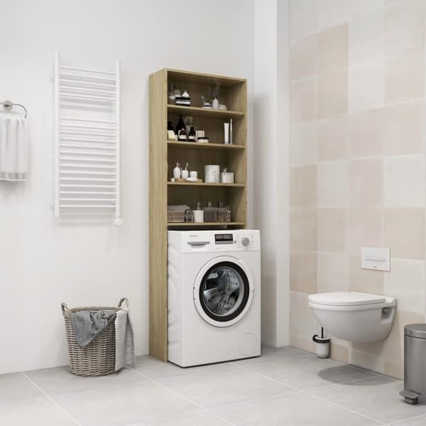 vidaXL vaskemaskineskab 64x24x190 cm sonoma-eg