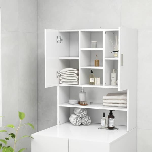 vidaXL vaskemaskineskab 70,5x25,5x90 cm hvid
