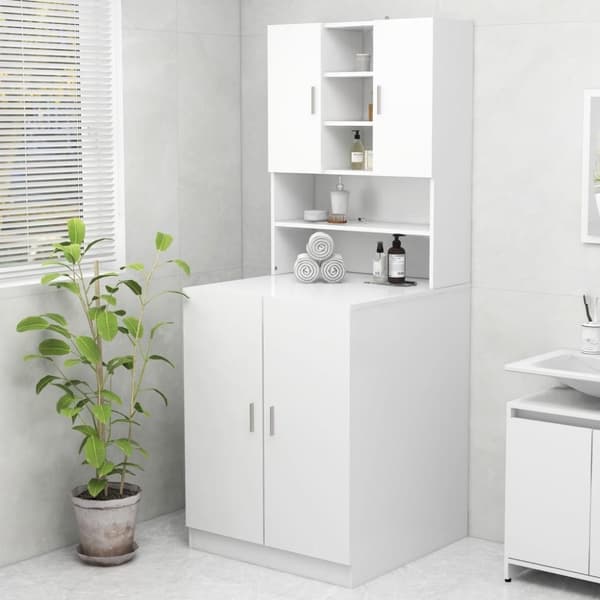vidaXL vaskemaskineskab 70,5x25,5x90 cm hvid