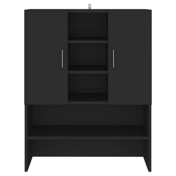vidaXL vaskemaskineskab 70,5x25,5x90 cm sort