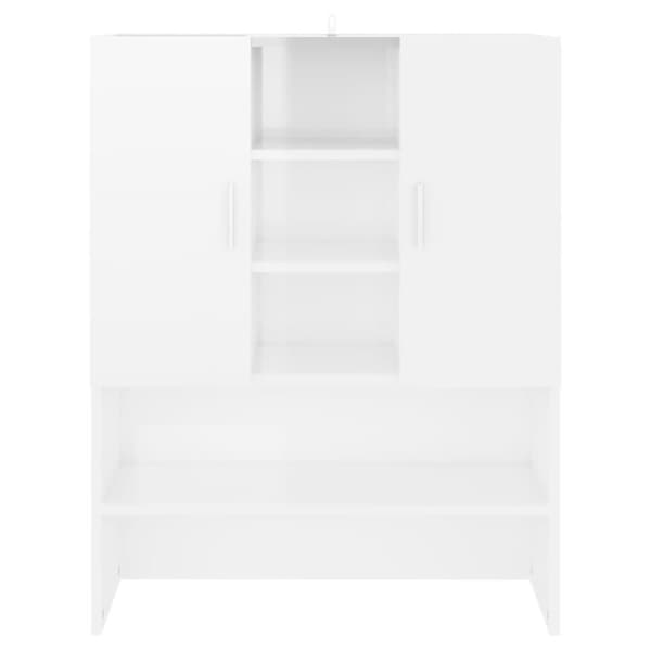 vidaXL vaskemaskineskab 70,5x25,5x90 cm hvid højglans