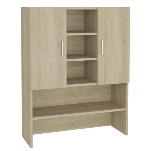 vidaXL vaskemaskineskab 70,5x25,5x90 cm sonoma-eg