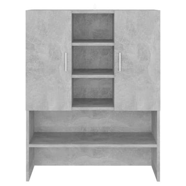 vidaXL vaskemaskineskab 70,5x25,5x90 cm betongrå