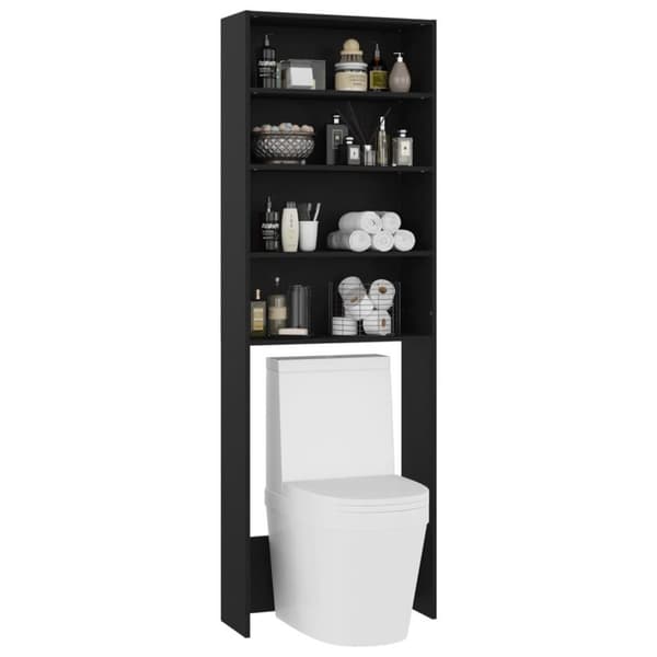vidaXL Vaskemaskinskap svart 64x24x190 cm