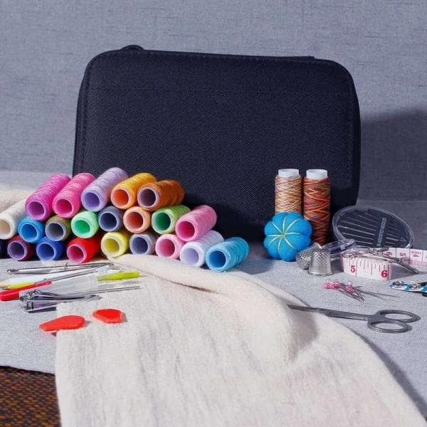 Sewing kit with 24 different thread colors 98 parts multicolor. much more