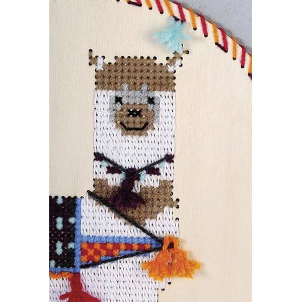 Träupphängning att brodera - Lama 22 x 22 cm