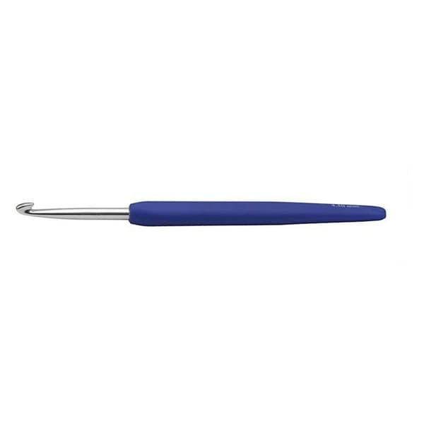 Ergonomisk virknål med aluminiumnål och plasthandtag med mjuk kontakt. ref 42385