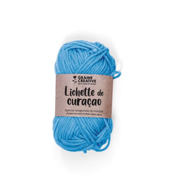Fil av bomull Amigurumi Turquoise Lichette av curaçao