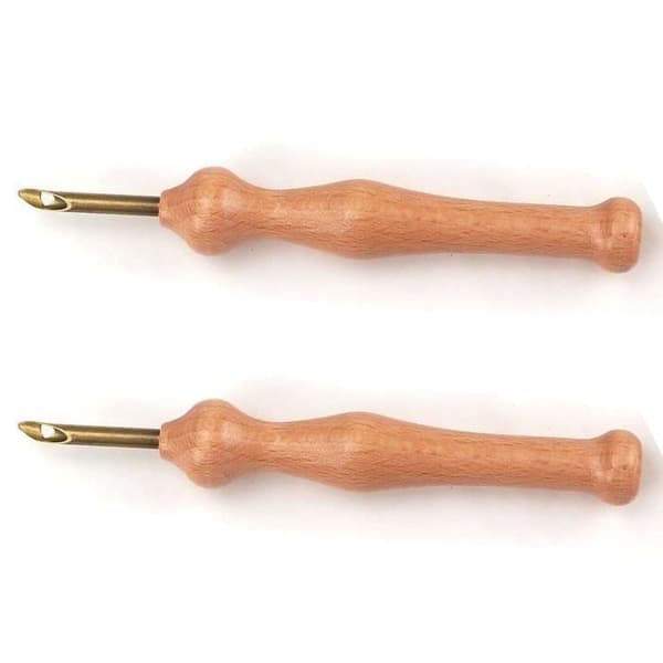 Punch Needle Nålar - Ej specificerad - Ø 5 mm - Trähandtag - För tjock tråd - 2 stycken
