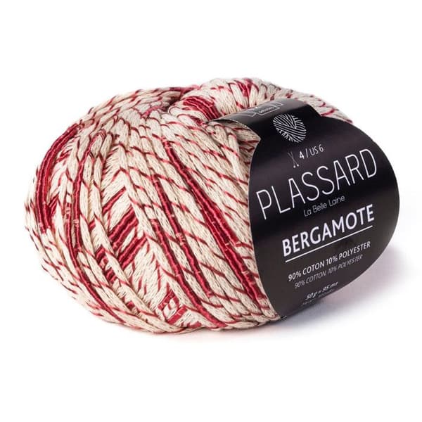 Fil chainette Coton d'été Plassard Bergamote Grenat Col. 63