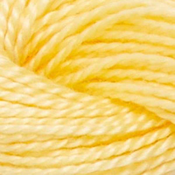 Tråd - DMC - Coton Perlé Liten N8 - Gul - 25 meter - 100% bomull